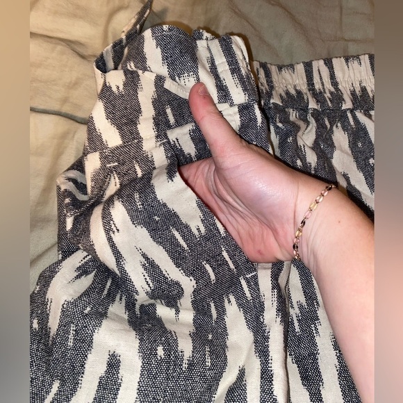 J Crew Batik Geometric Pattern Linen Shorts Business Casual Office wear Madewell - Picture 6 of 8